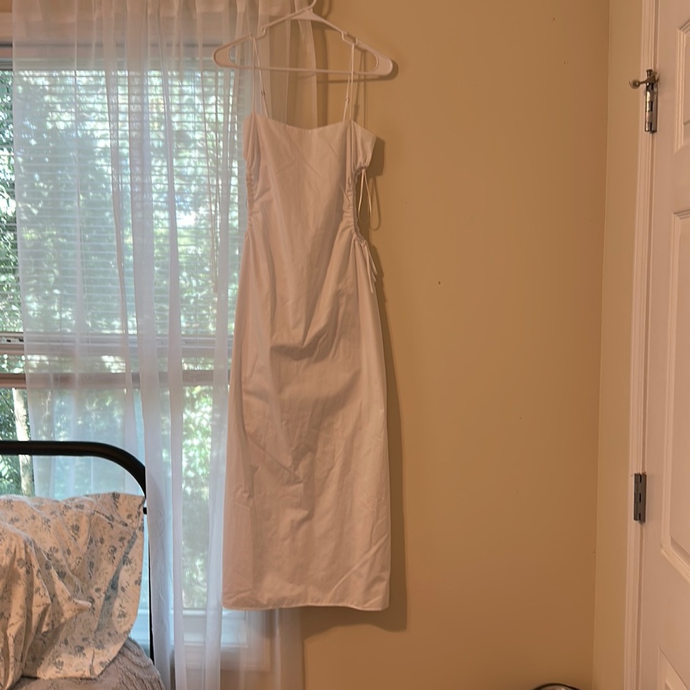 White Zara midi dress